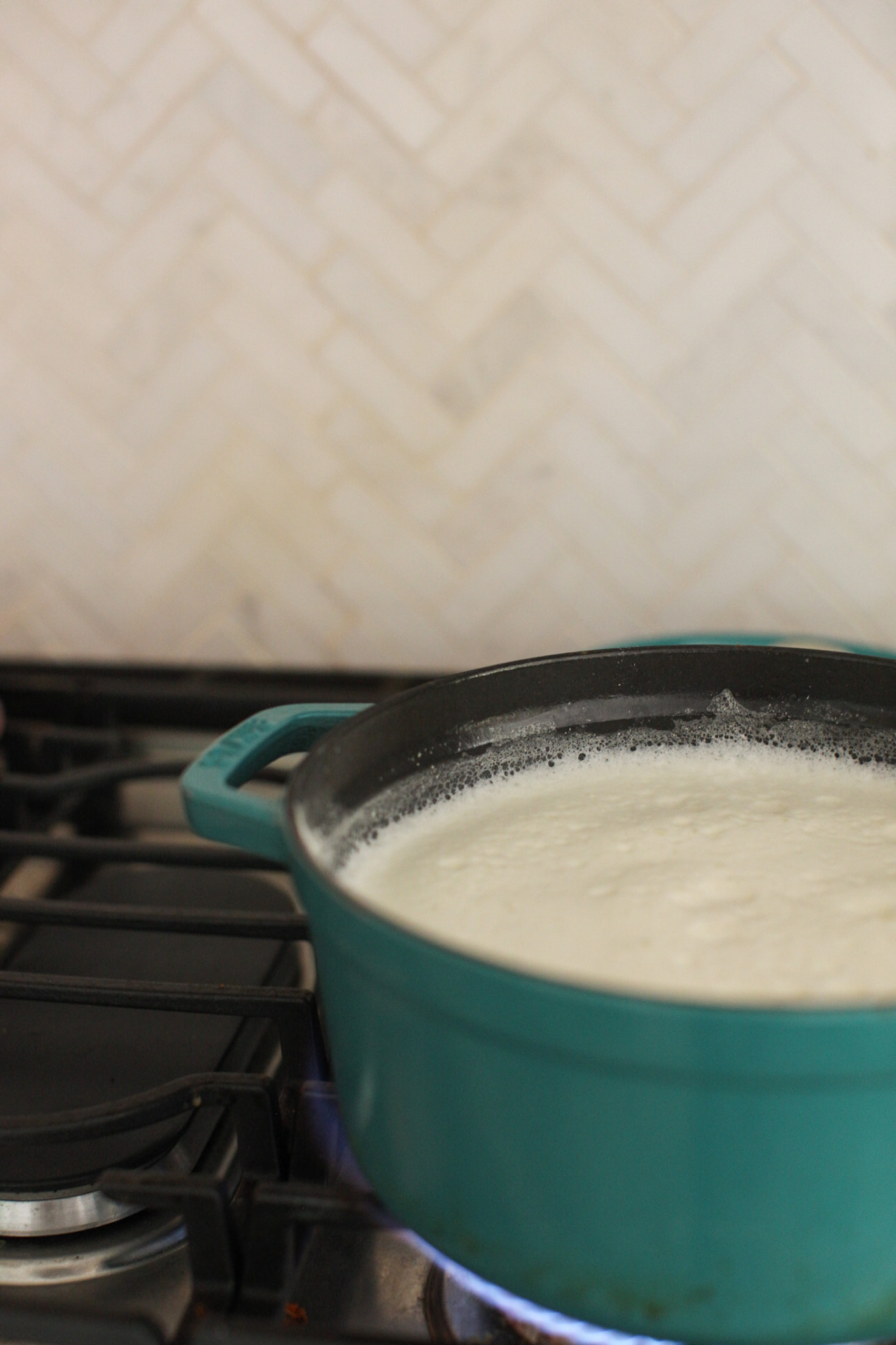 boiling soy milk