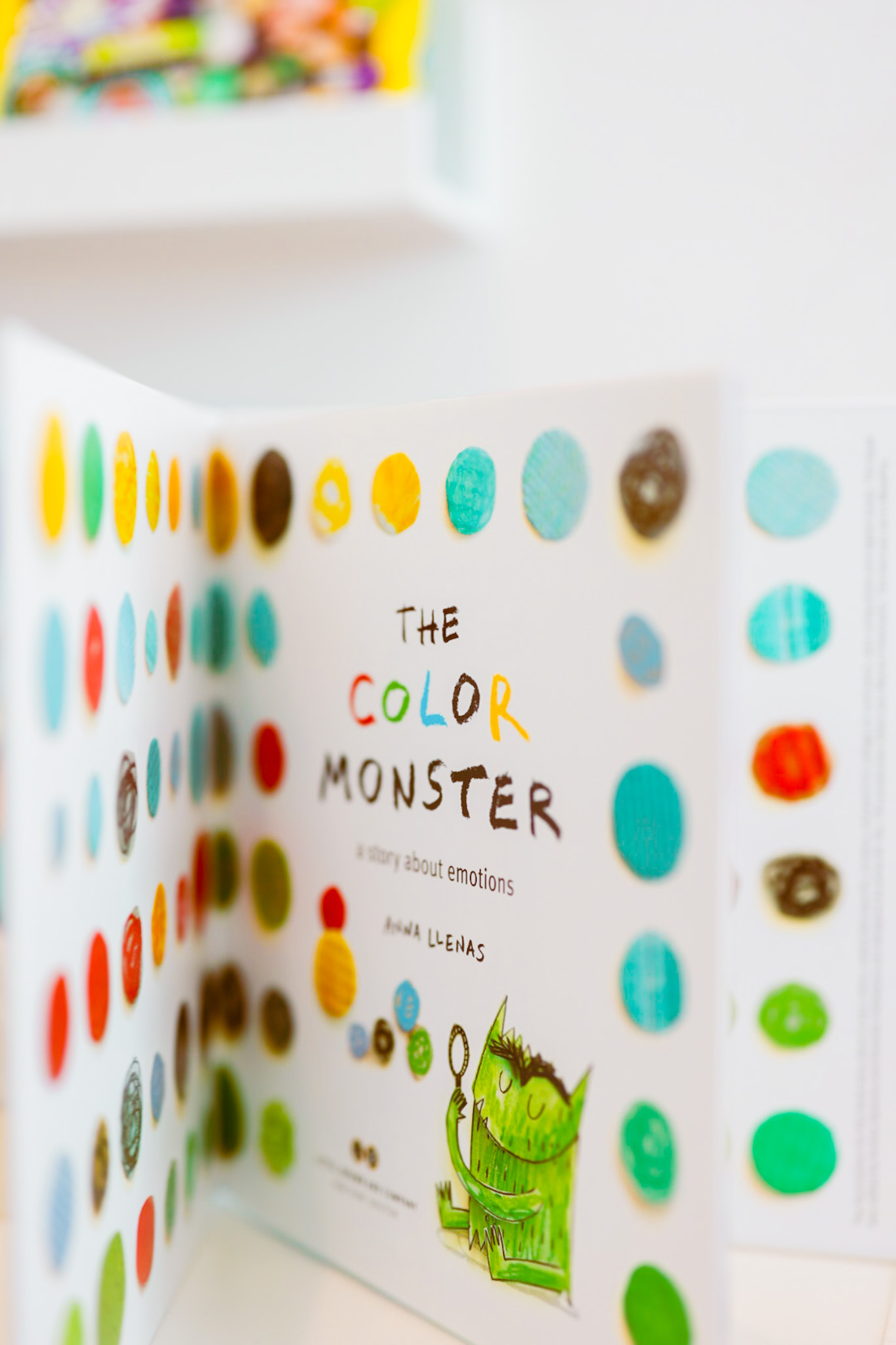 the color monster book open