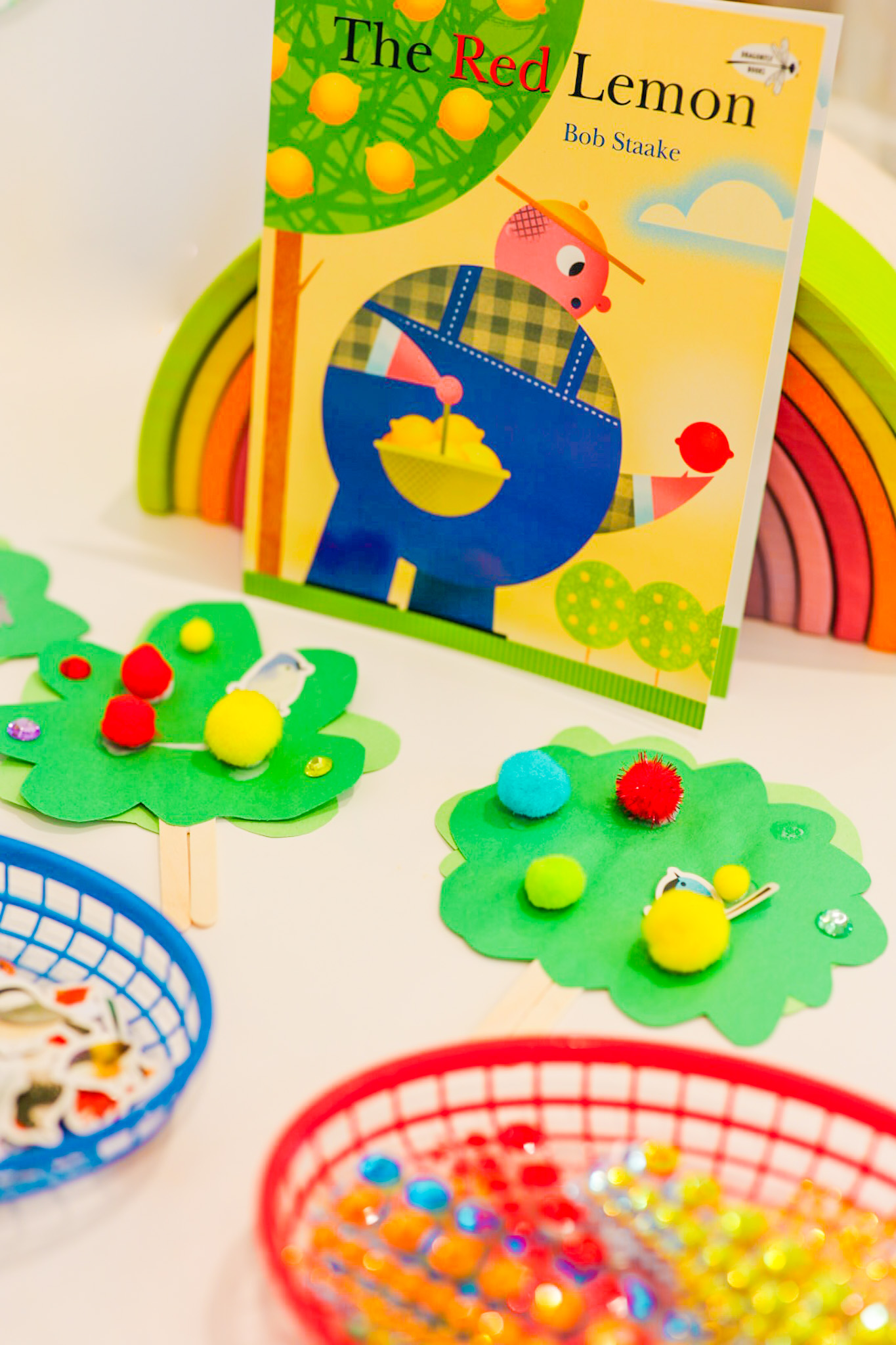 the red lemon book and craft - preschool activity