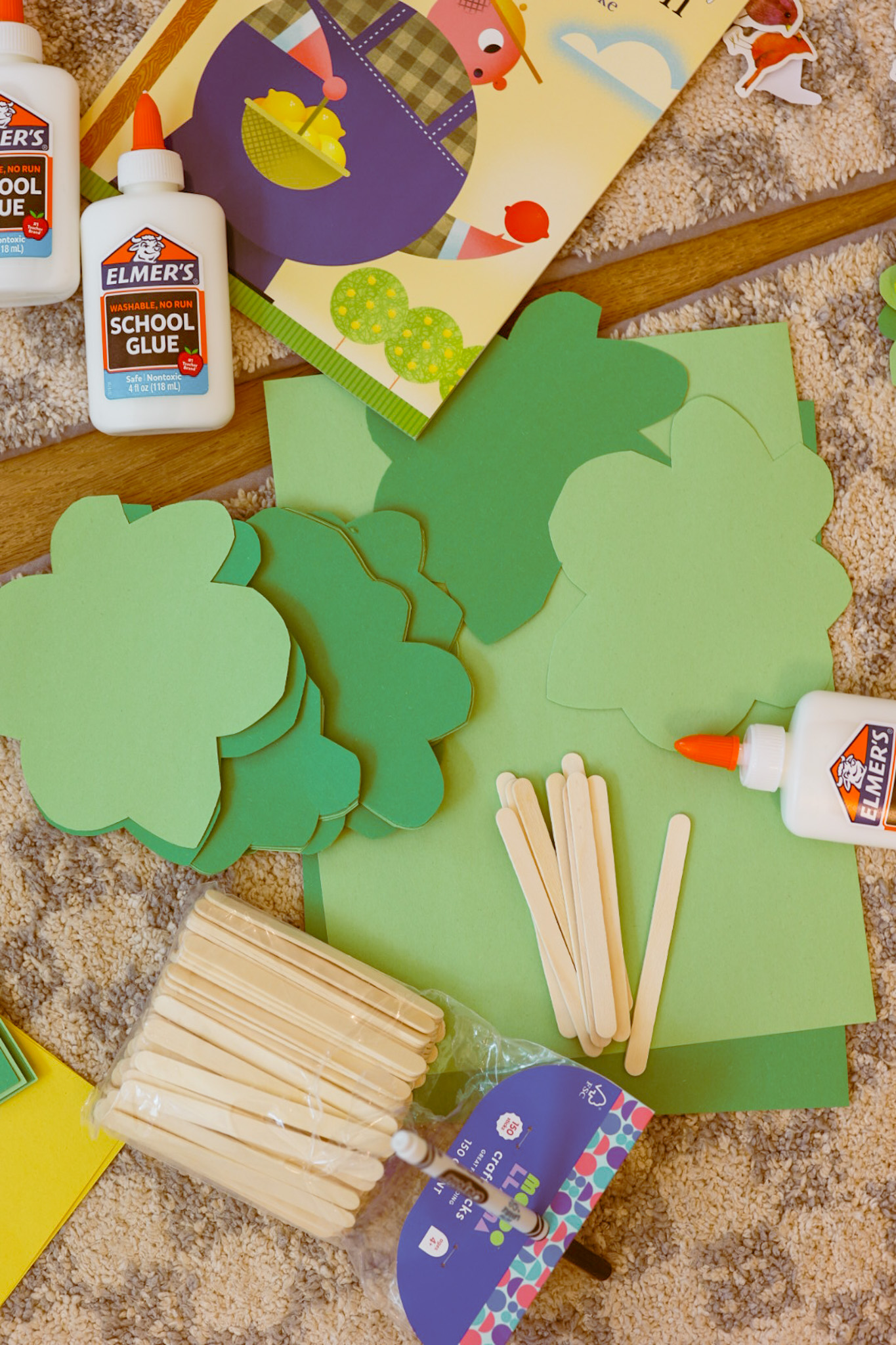 craft supplies to make trees