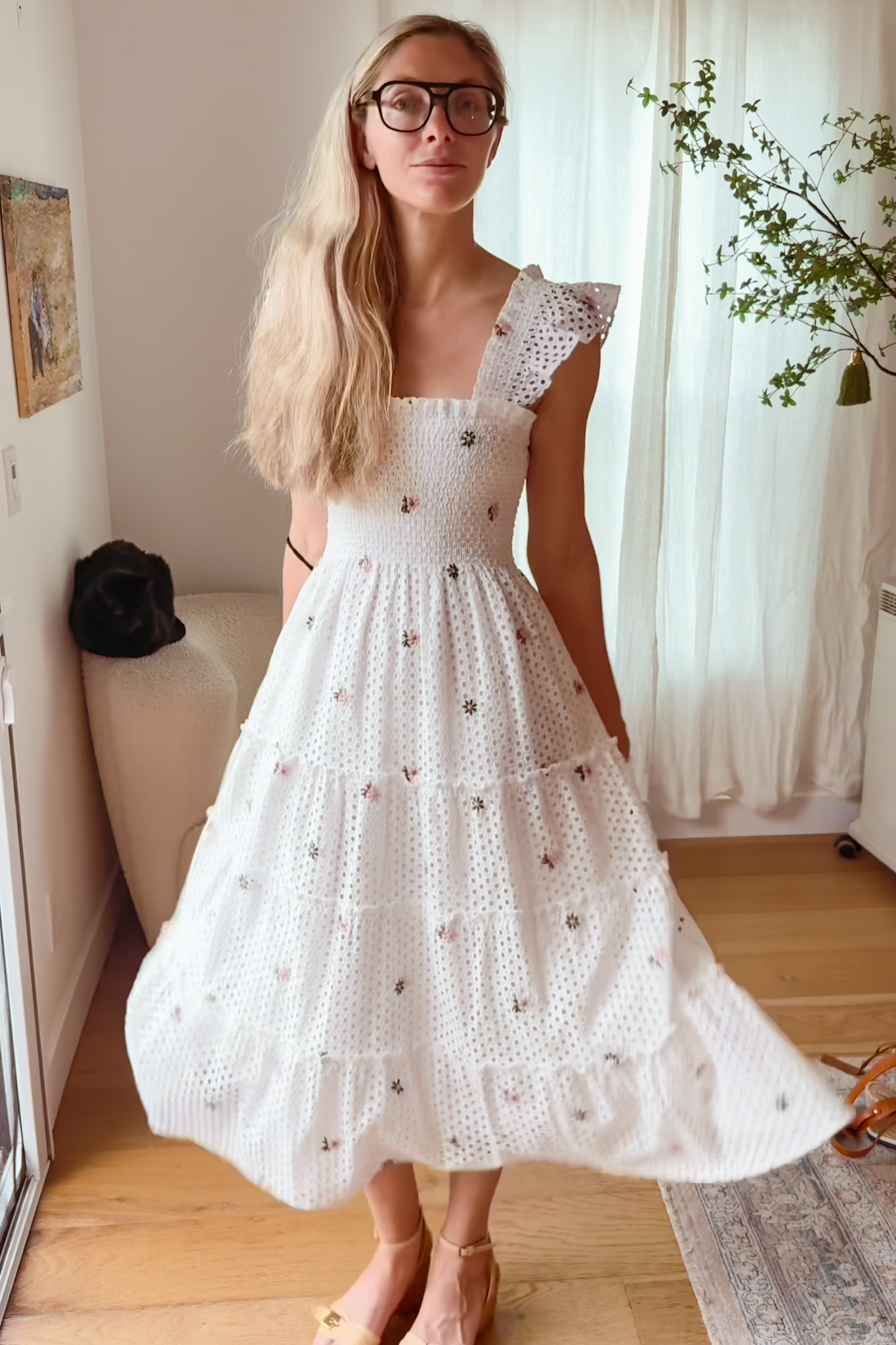 Hill House Ellie Nap Dress white daisy eyelet